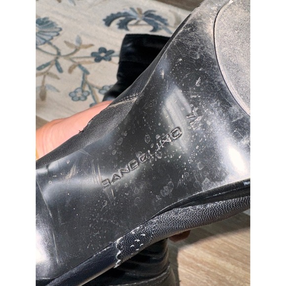 Bandolino Black Leather Heeled Ankle Boots Size 7M Dressy Party Career - Picture 6 of 7